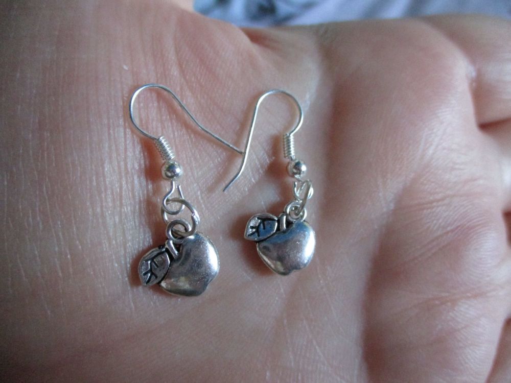 Silver Apple Styled Earrings