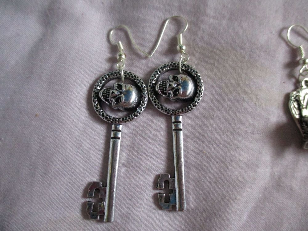 Skeleton Key Styled Earrings