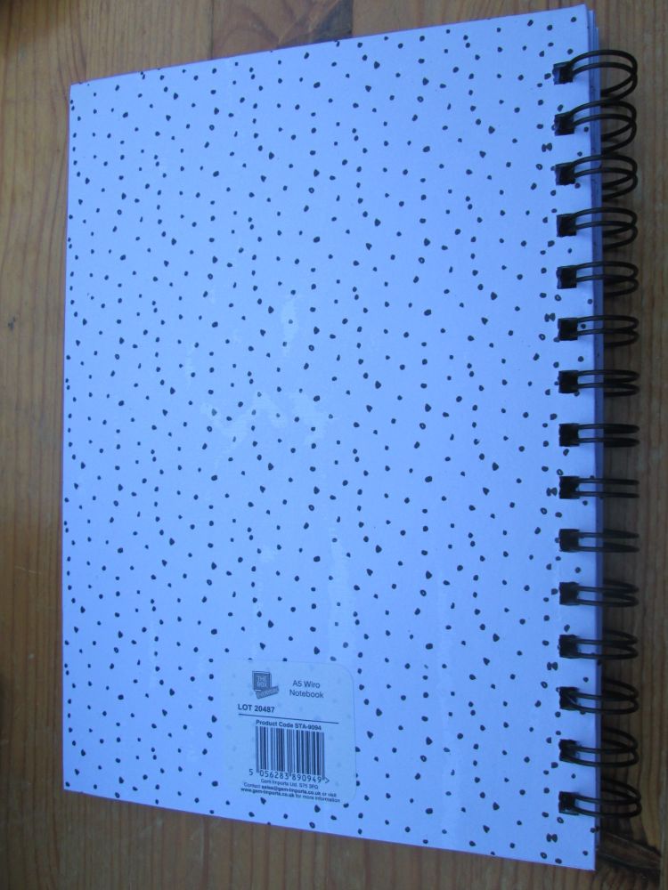 A5 Phrases Card-Covered Spiral Bound Lined Notebook - [Goals]