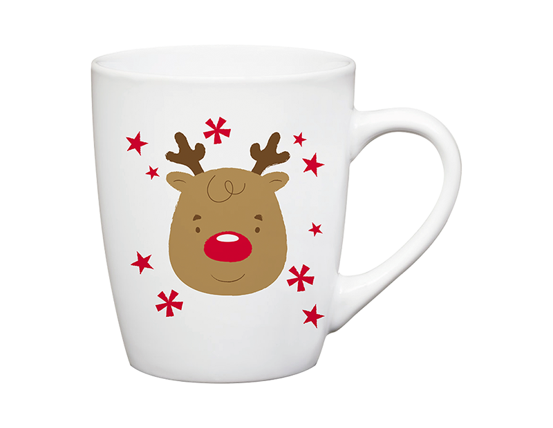 Cartoon Reindeer Christmas Mug - Ceramic