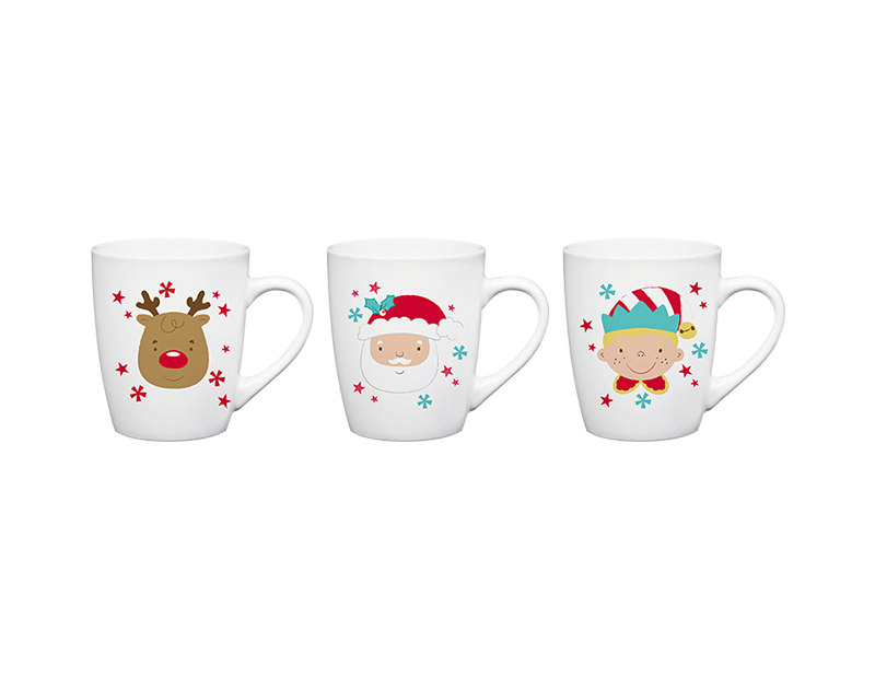 Cartoon Santa Christmas Mug - Ceramic