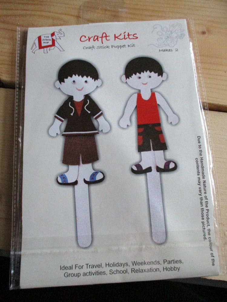 The India Shop Craft Kits - Craft Stick Puppet Kit