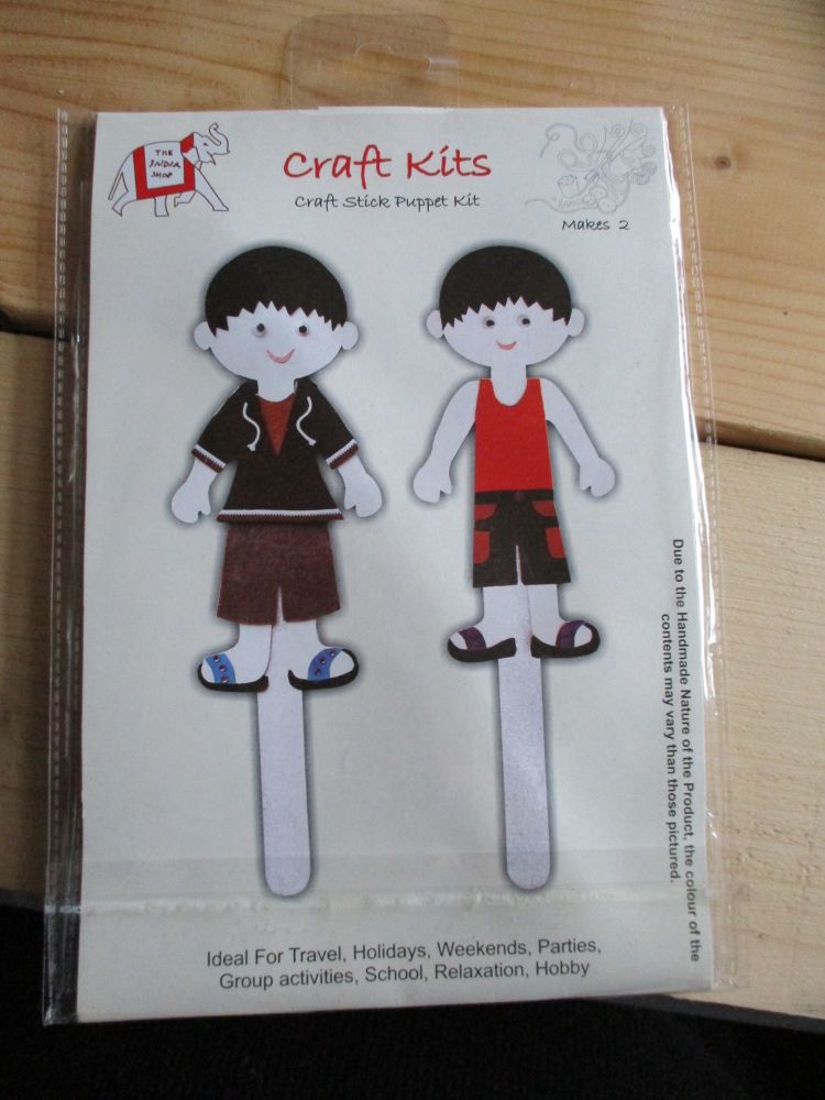 The India Shop Craft Kits - Craft Stick Puppet Kit