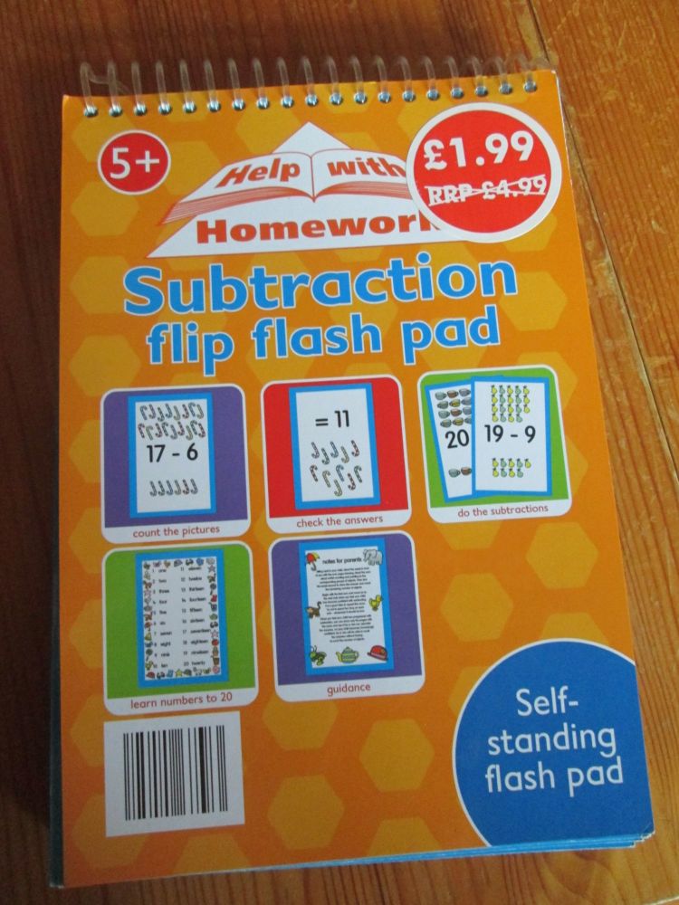 Help with Homework - Subtraction Flip Flash Pad