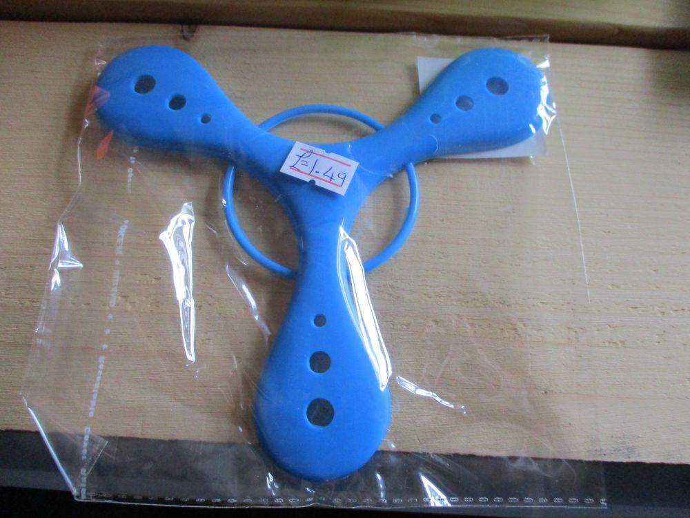 Blue Plastic Tri-Wing Boomerang - Playwrite