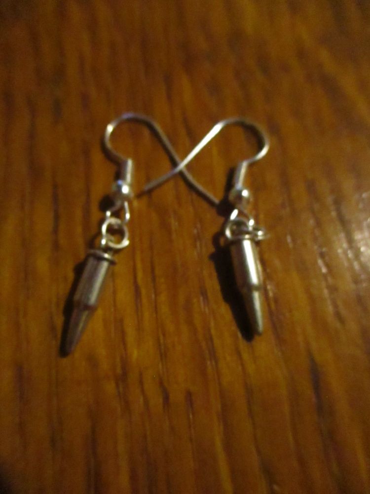 Silver tone Mini Bullets Styled Earrings