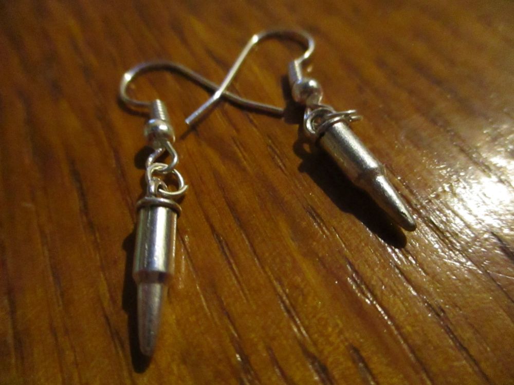 Silver tone Mini Bullets Styled Earrings