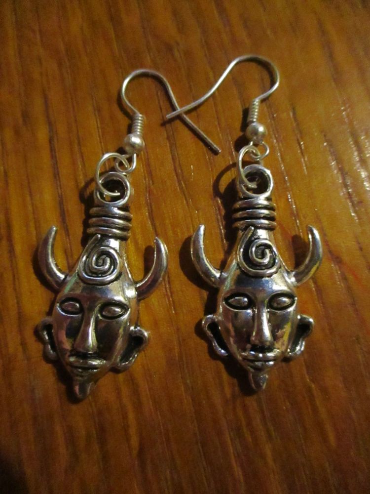 Silver tone Deans Amulet - Supernatural Styled Earrings