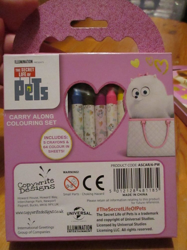 The Secret Life Of Pets - Licensed Carry Along Colouring Set