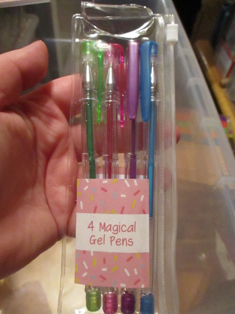 4 Magical Gel Pens - Glittery Pearl Effect