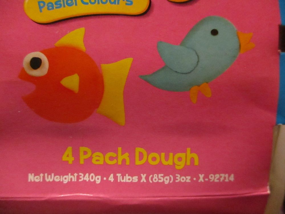 Pastel Colours - 4 x 85g Tubs - Fun Dough