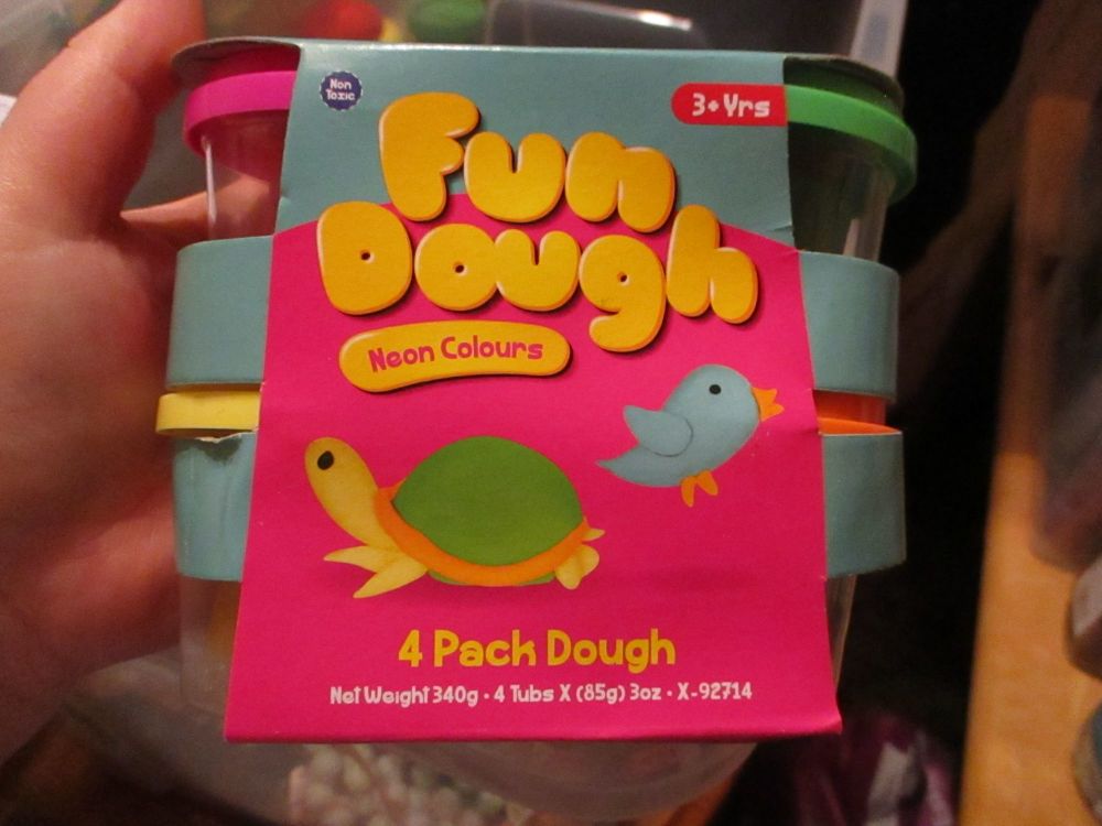 Neon Colours - 4 x 85g Tubs - Fun Dough