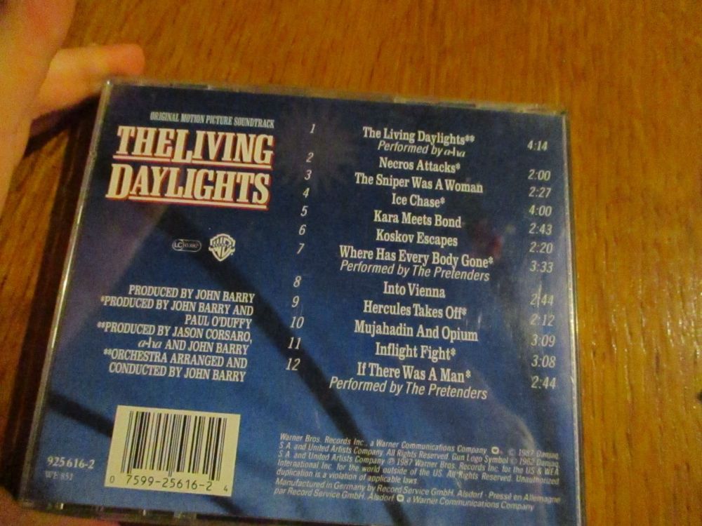 007 The Living Daylights Original Motion Picture Soundtrack Album - CD