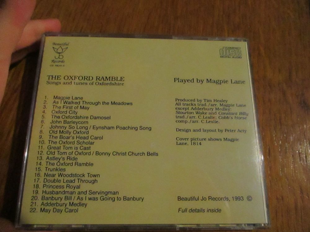 The Oxford Ramble - Songs and Tunes of Oxfordshire - Played by Magpie Lane - CD
