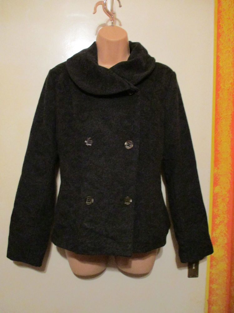 Per Una Size 12 Black Embossed Jacket