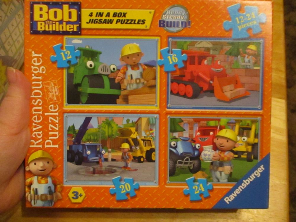 Bob The Builder -4 In A Box 12-24pc Ravensburger Jigsaw Puzzles