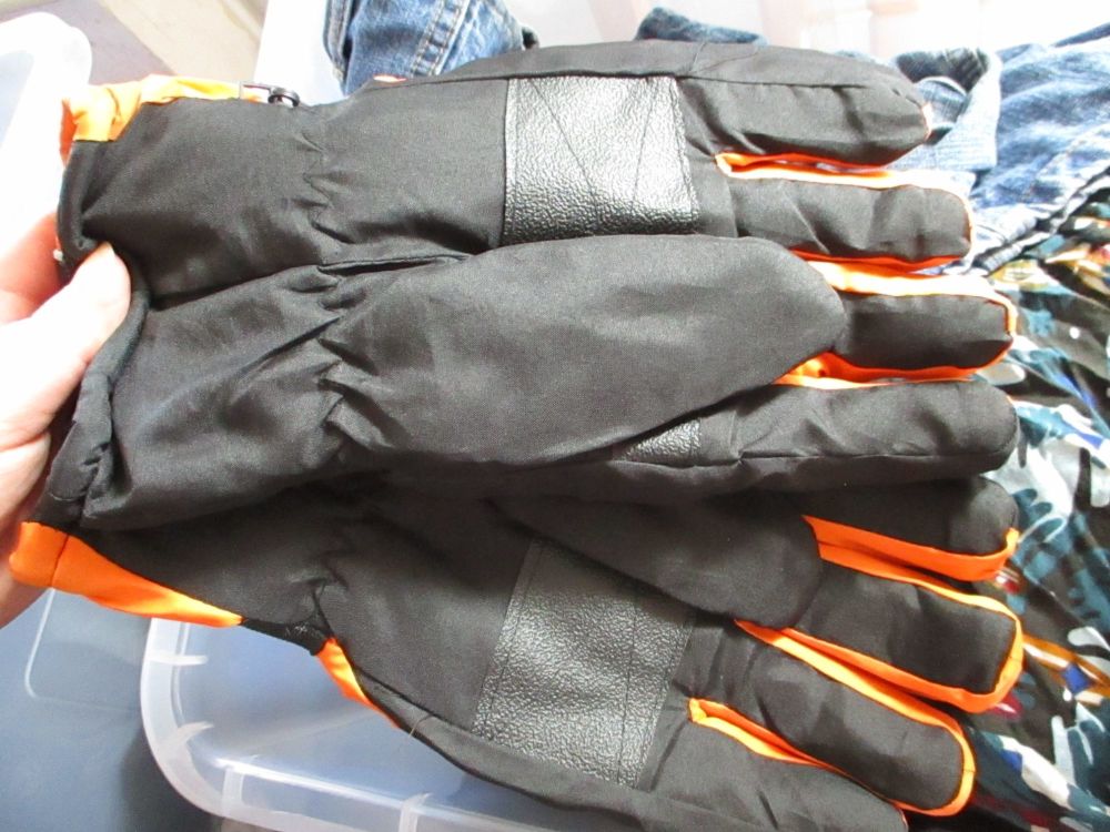Orange and Black Ski Gloves - Royal Collection