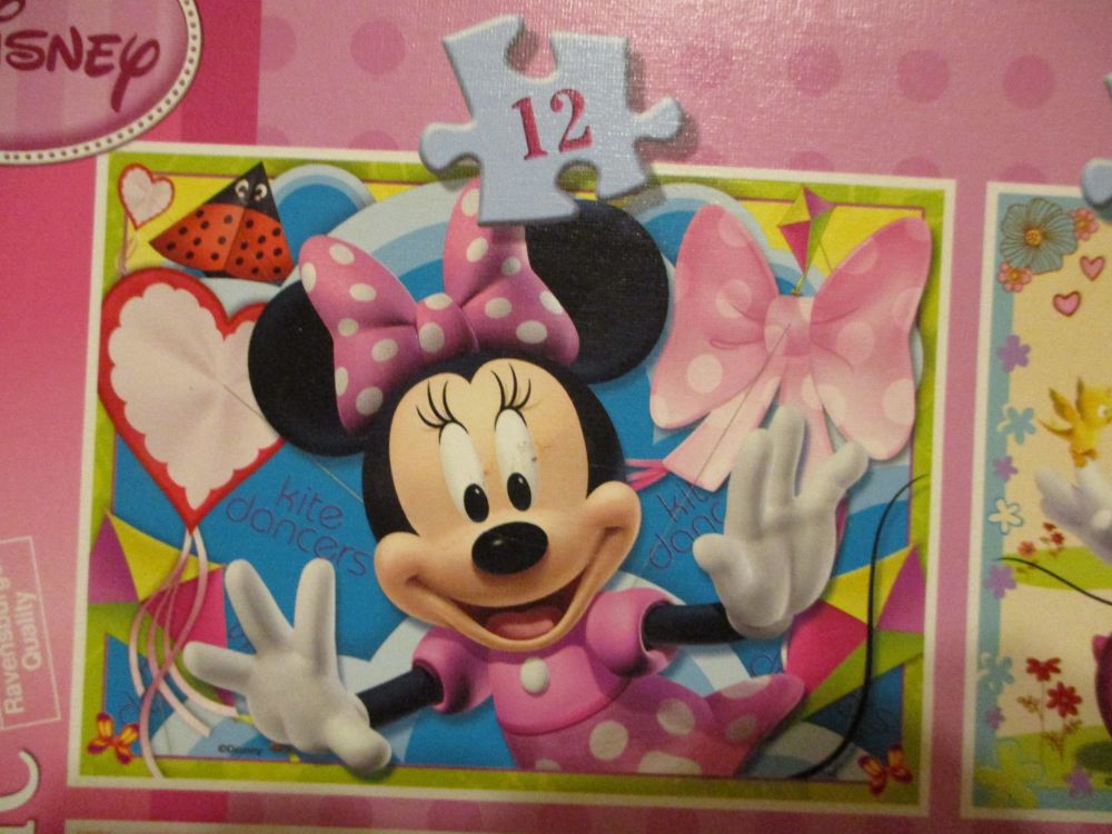 Minnie 4 in a box from Mickey Mouse Clubhouse - Ravensburger 12/16/20/24pc Jigsaw Puzzles