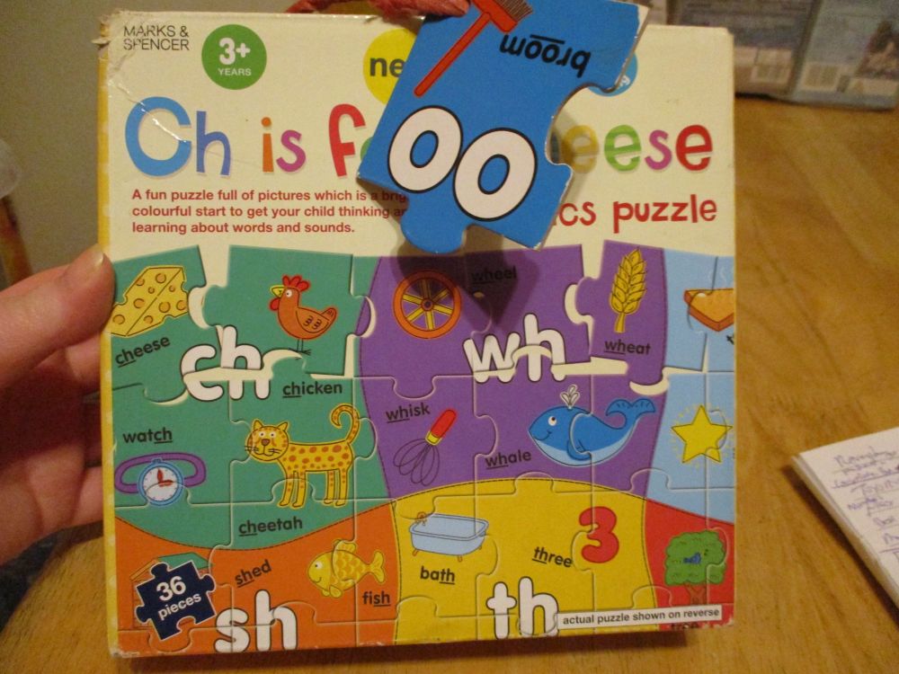 Marks & Spencer  "Ch is for Cheese" Chunky Phonics 36pc Jigsaw Puzzle