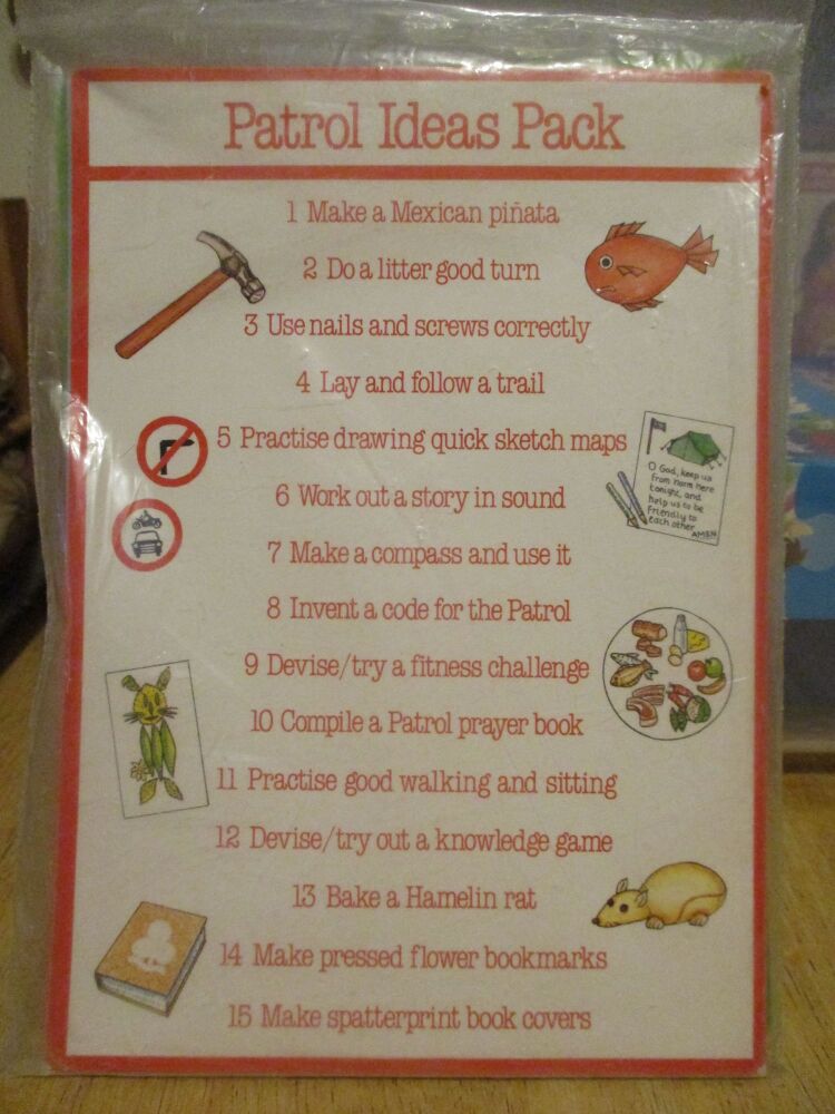 Patrol Ideas Pack - Girl Guides - 15 Cards of things to make / do.