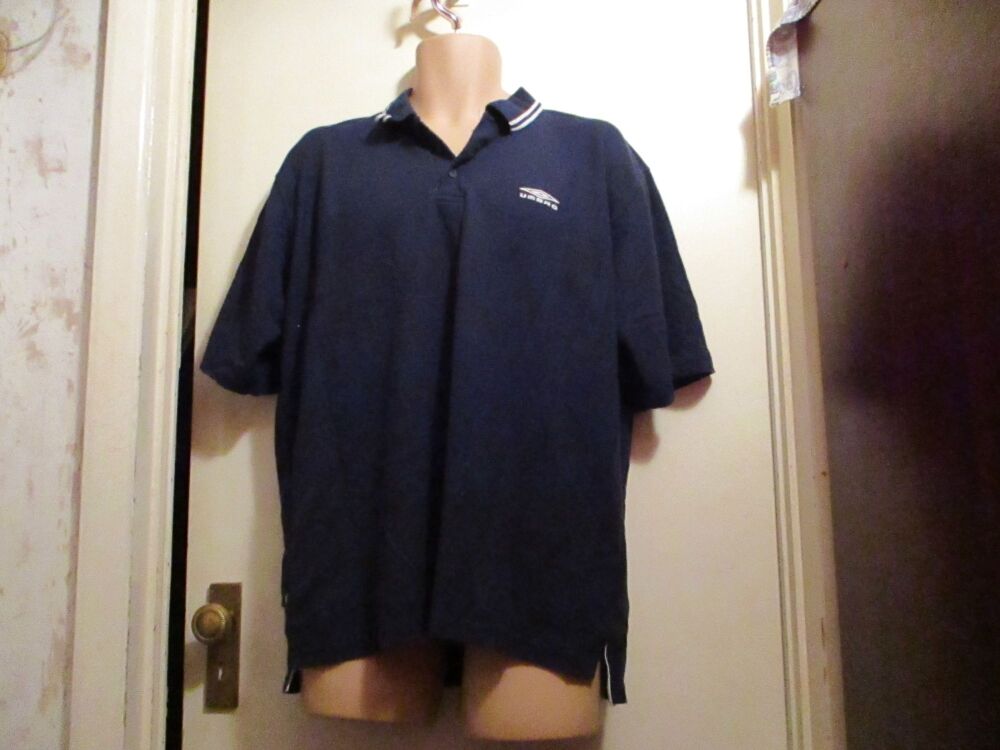 Umbro Size XXL Dark Blue with White detail Polo T-Shirt