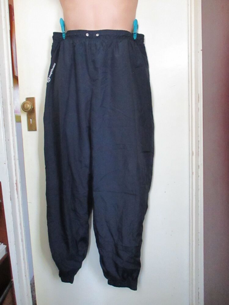 Dark Blue with White Detail - Sergio Tacchini Sports Type Trousers - Size 52? - Guesstimate XL