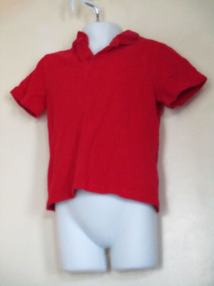 Red 4-5yrs Florence & Fred T-Shirt - Slight stained collar