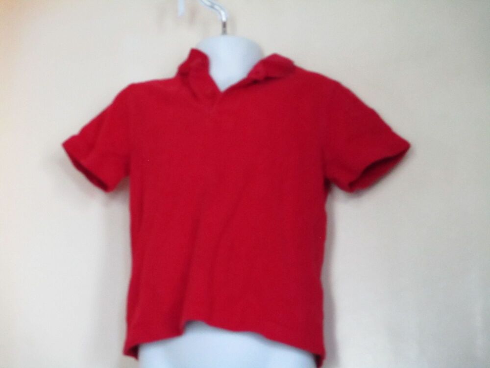 Red 4-5yrs Florence & Fred T-Shirt - Slight stained collar