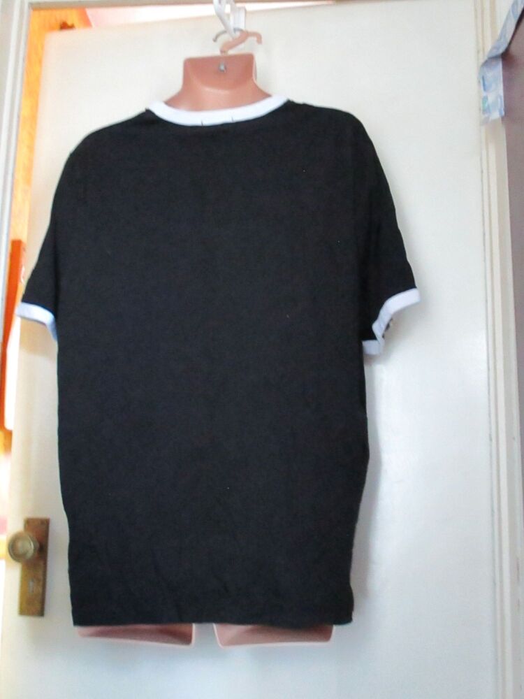 George Size XXL St Patricks Drinking Game Captain - Black with White Trim T-Shirt