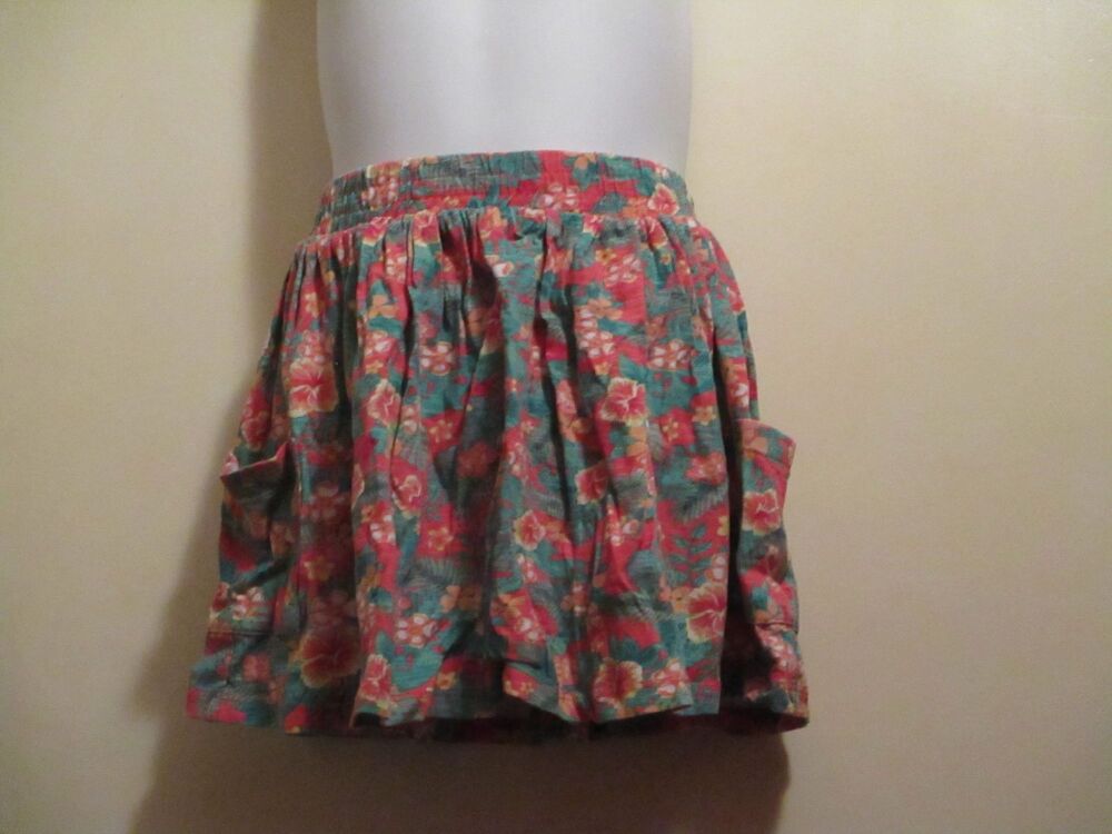 Florence & Fred Size 4-5 Years Floral Green Pink Skirt