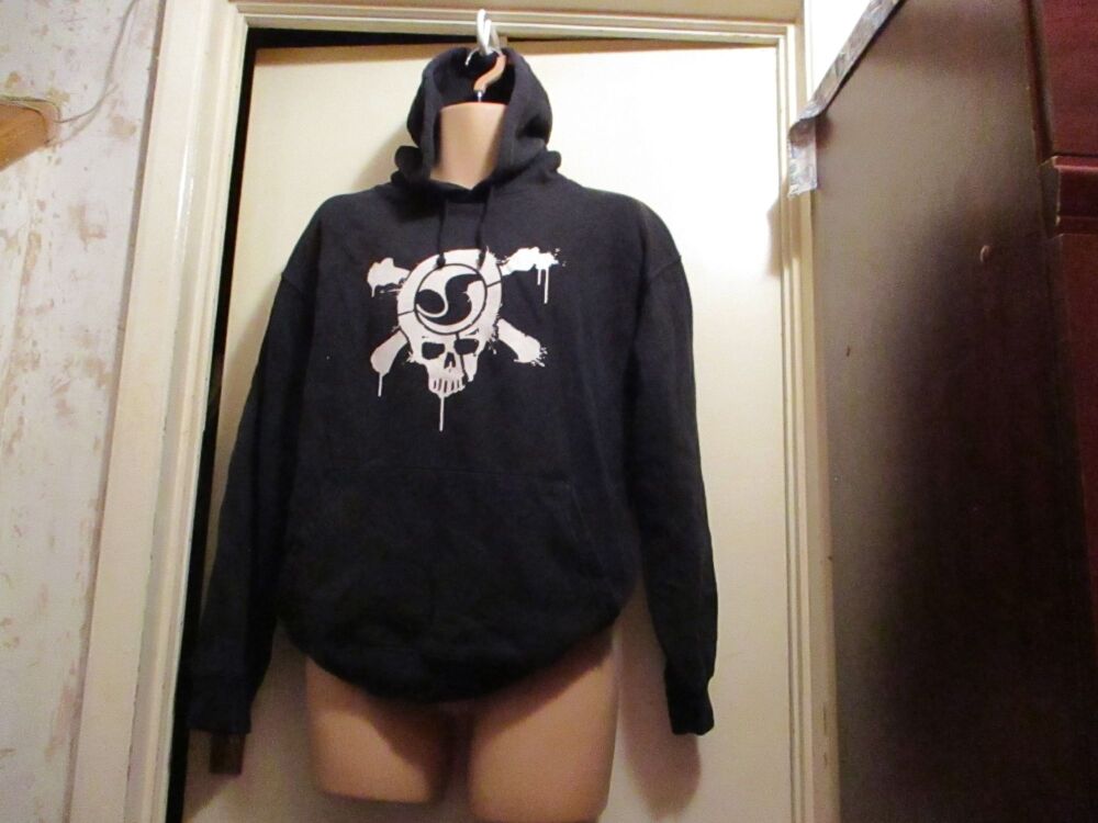 Black Size Medium Hoodie with Skull image