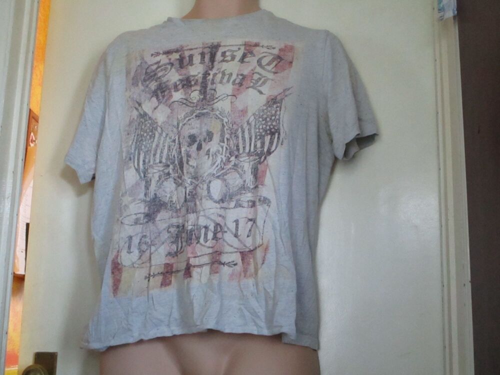 George - Size M - Sunset Destination -Ragged Vintage Style - T-Shirt