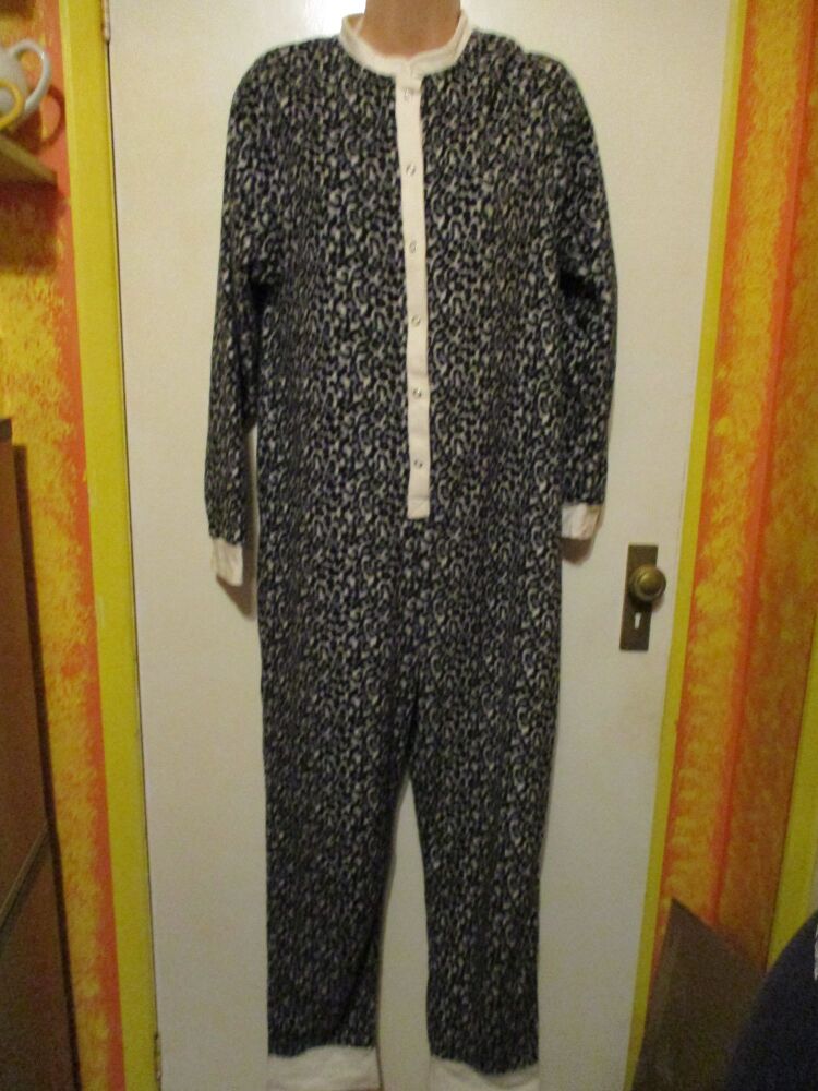 M&S Woman - Size 12-14 All In One Black & White Snuggle Suit Onesie
