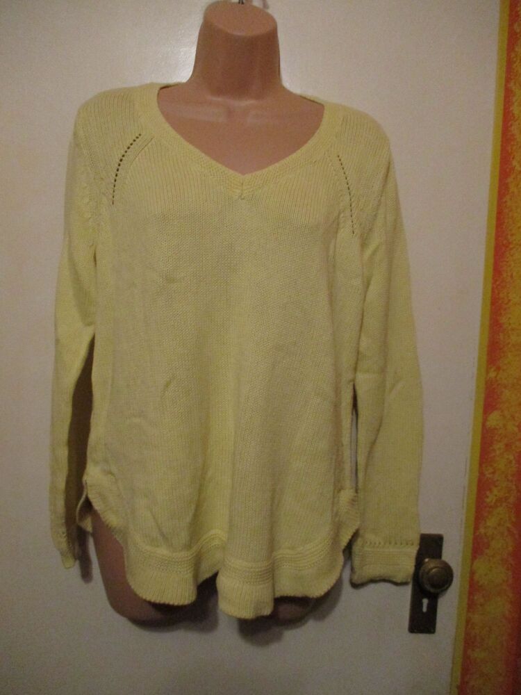 M&S Collection Size 10 Yellow Patterned Knitted Jumper
