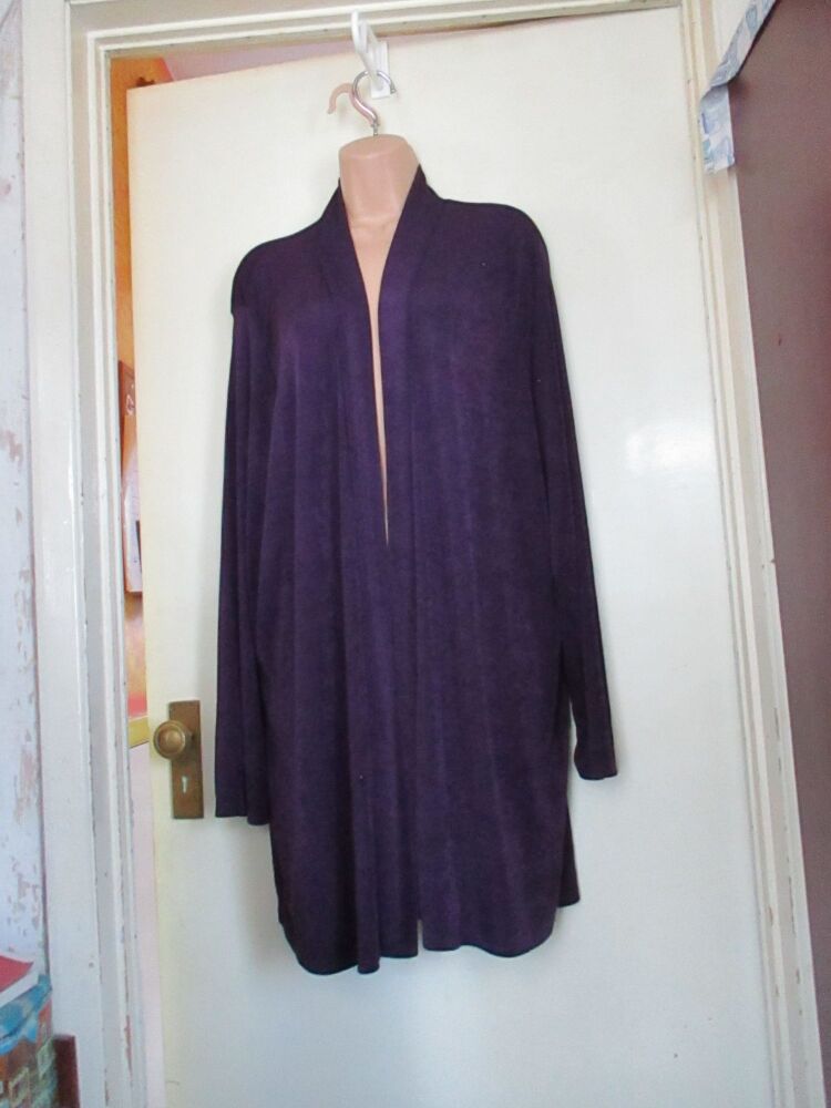 Wardrobe - Deep Eggplant Coloured Size 32/34 Evening Ladies Top Cardigan Over-Jacket
