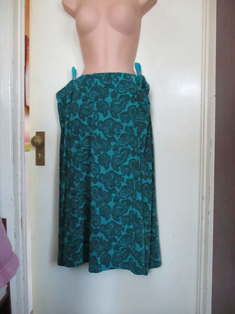 Classics - Dark Aqua Coloured Size 32/34 Evening Ladies Skirt Fully Elasticated