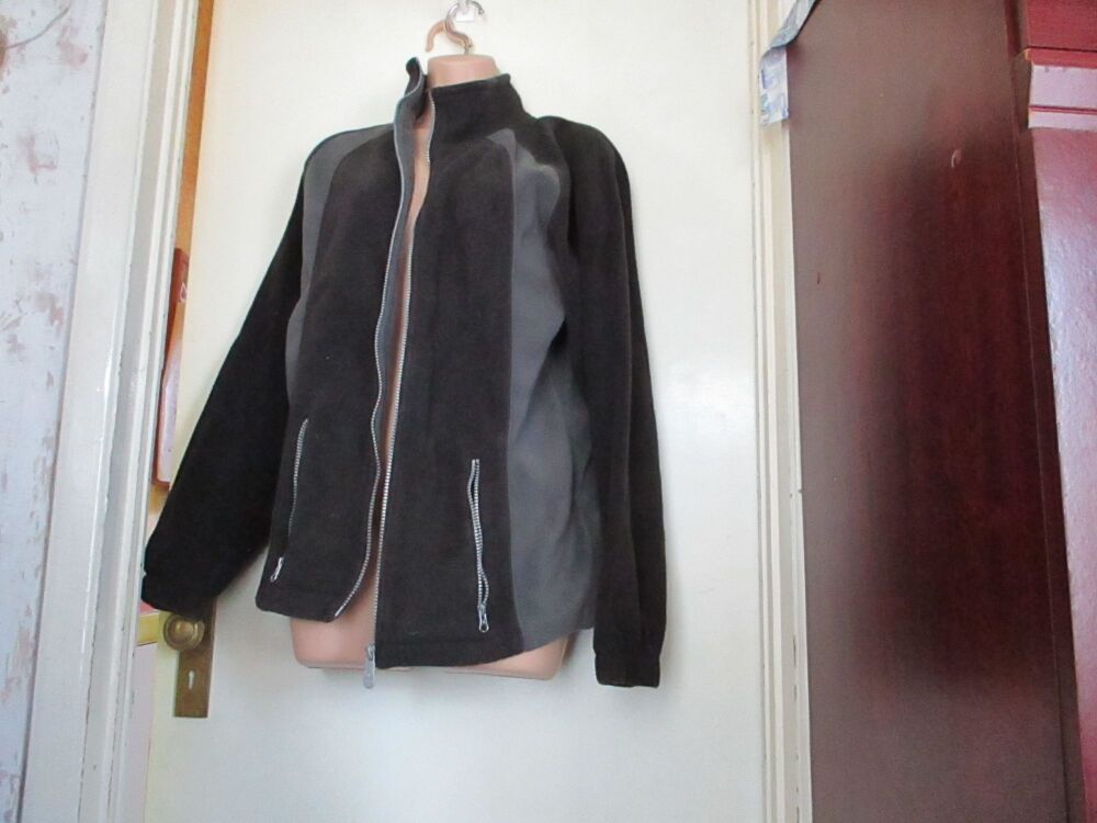 Cotton Traders - Size S - Black & Grey Fleece Jacket