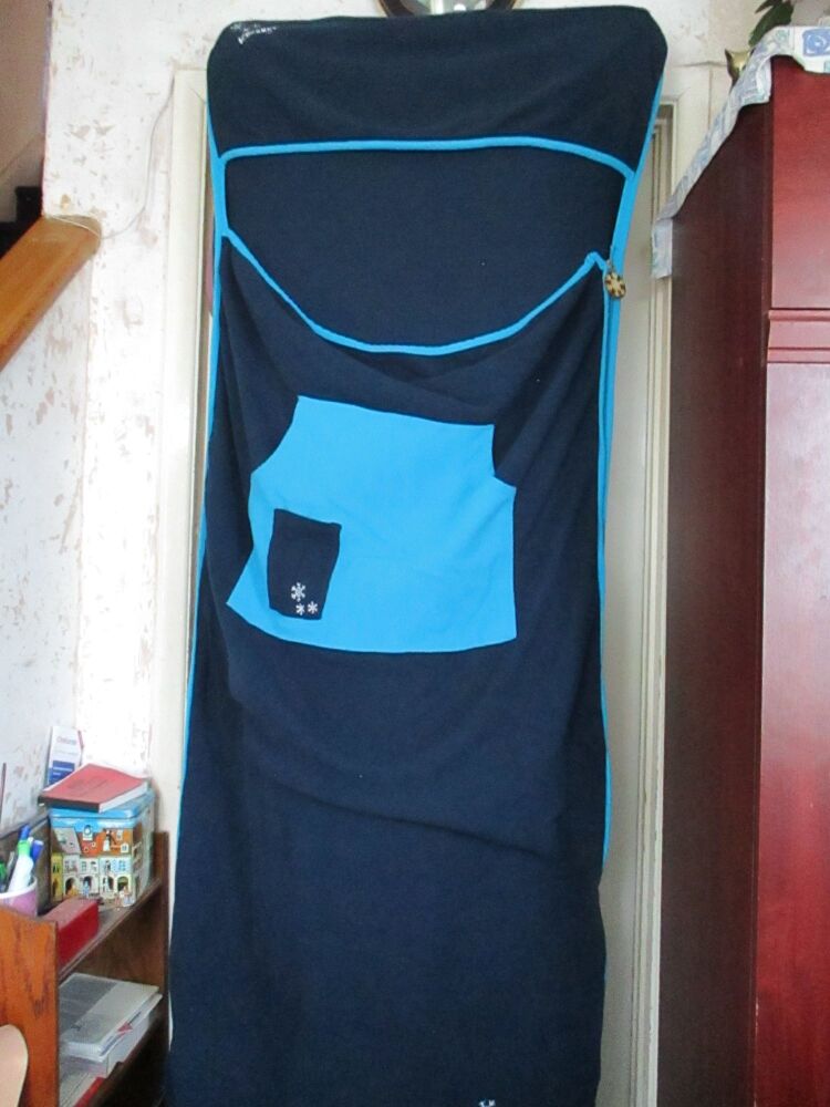 Kleenex Tissues Promotional Fleece Two Tone Blue Single Zip Up Sleeping Bag Snuggle Blanket