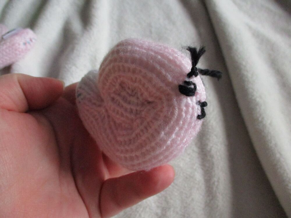 Pale Pink Mini Snail Style #1 Knitted Soft Toy[CMLD23]