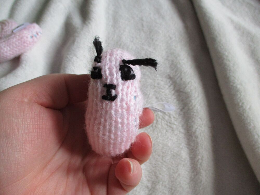 Pale Pink Mini Snail Style #1 Knitted Soft Toy