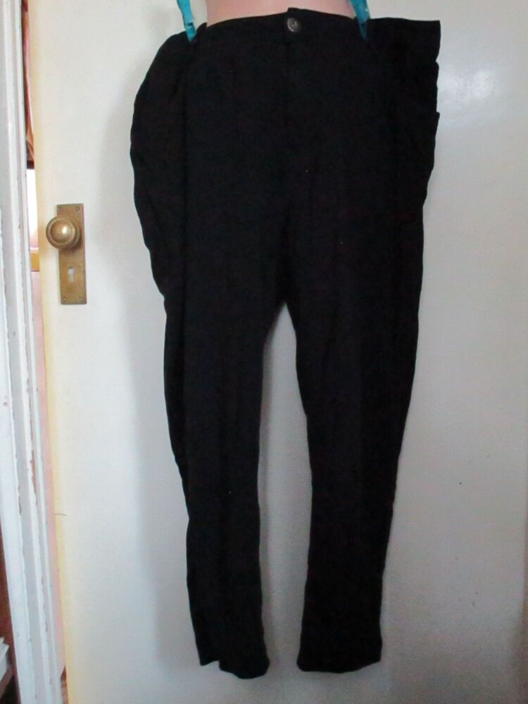 Black Inspire New Look Size 24 Ladies Trousers - Inside Bleached