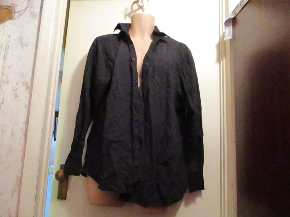 George Black Long Sleeve 16.5" Collar Shirt