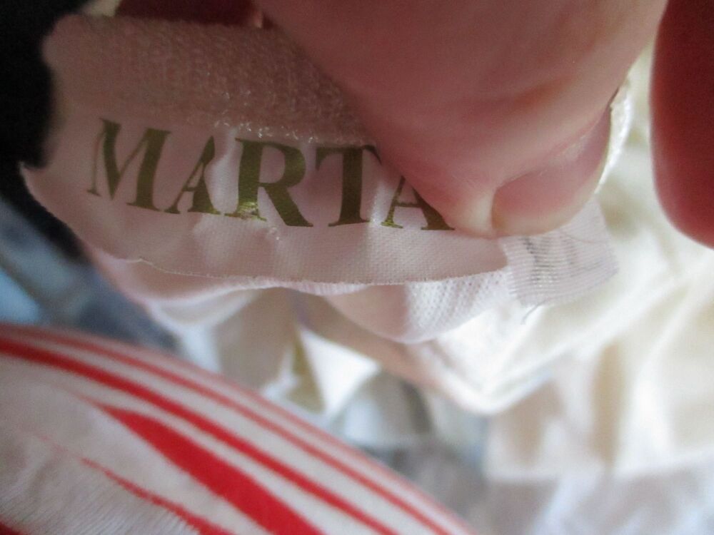 Marta - Vintage Shiny Stretchy V-neck T-shirt - Size XL - Lightly snagged