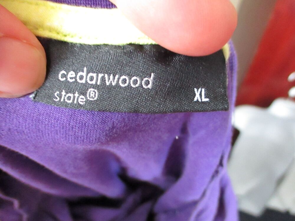 Cedarwood State Purple with Yellow Trim T-Shirt - Size XL