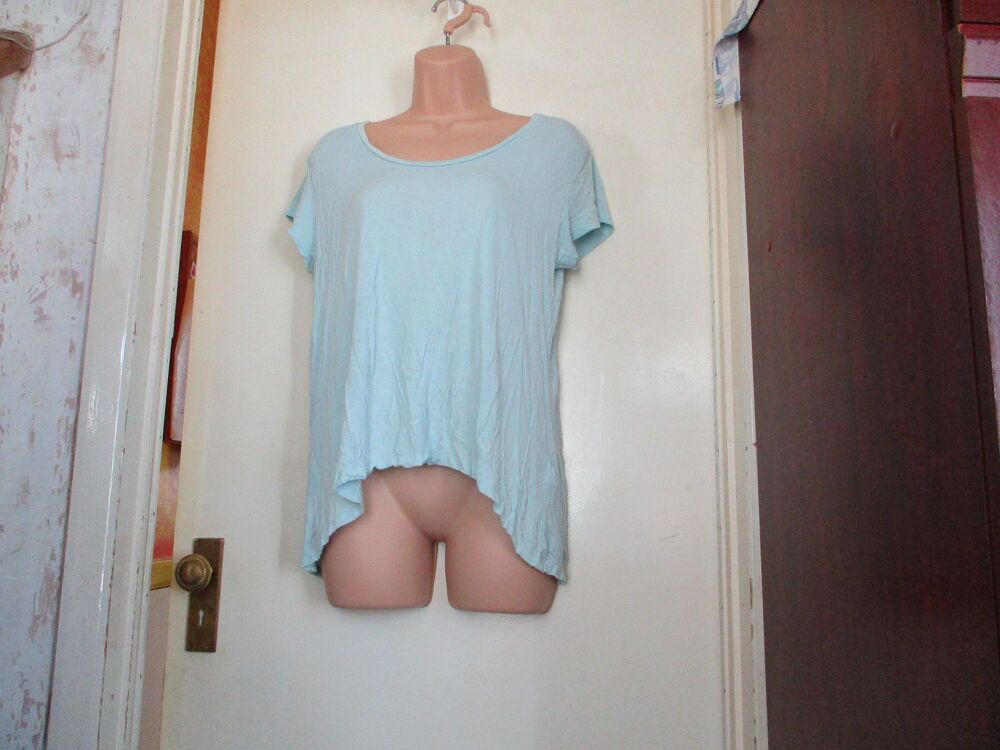 Primark Pale Blue Baggy Ladies T-Shirt - Size 10 - Slightly stained