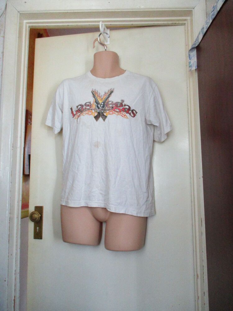 Delta - Las Vegas - Magnum Weight T-Shirt - Size XL - Yellowed & Stains