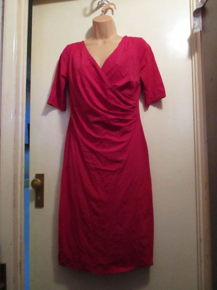 Marks & Spencer Autograph Dress in Cranberry - Size 10