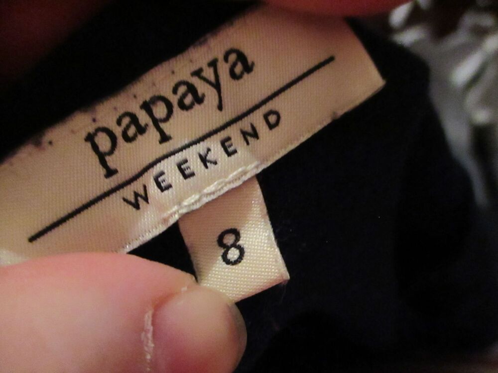 Papaya Weekend Blue Long Sleeve Jumper Top - Size 8