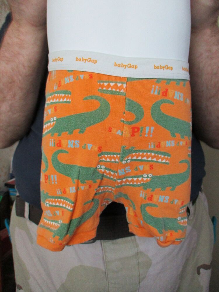 Baby Gap - Orange Briefs Style Shorts with Crocodile Design - Size 6-12 Months