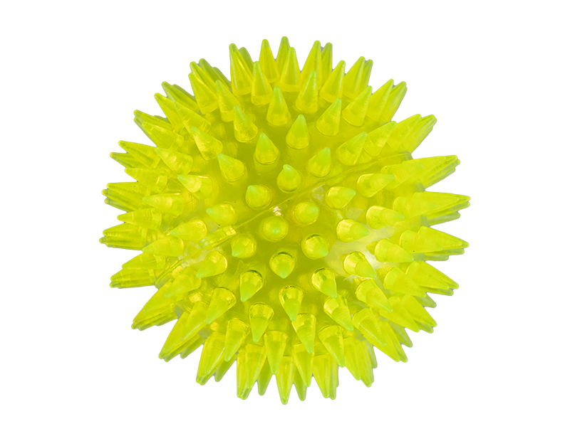 Yellow Light Up Spikey Ball Toy - Hoot